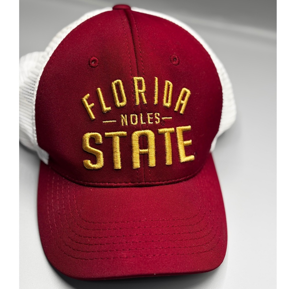 Florida State Seminoles Trucker Hat Garnet White Snapback Cap Top of the World